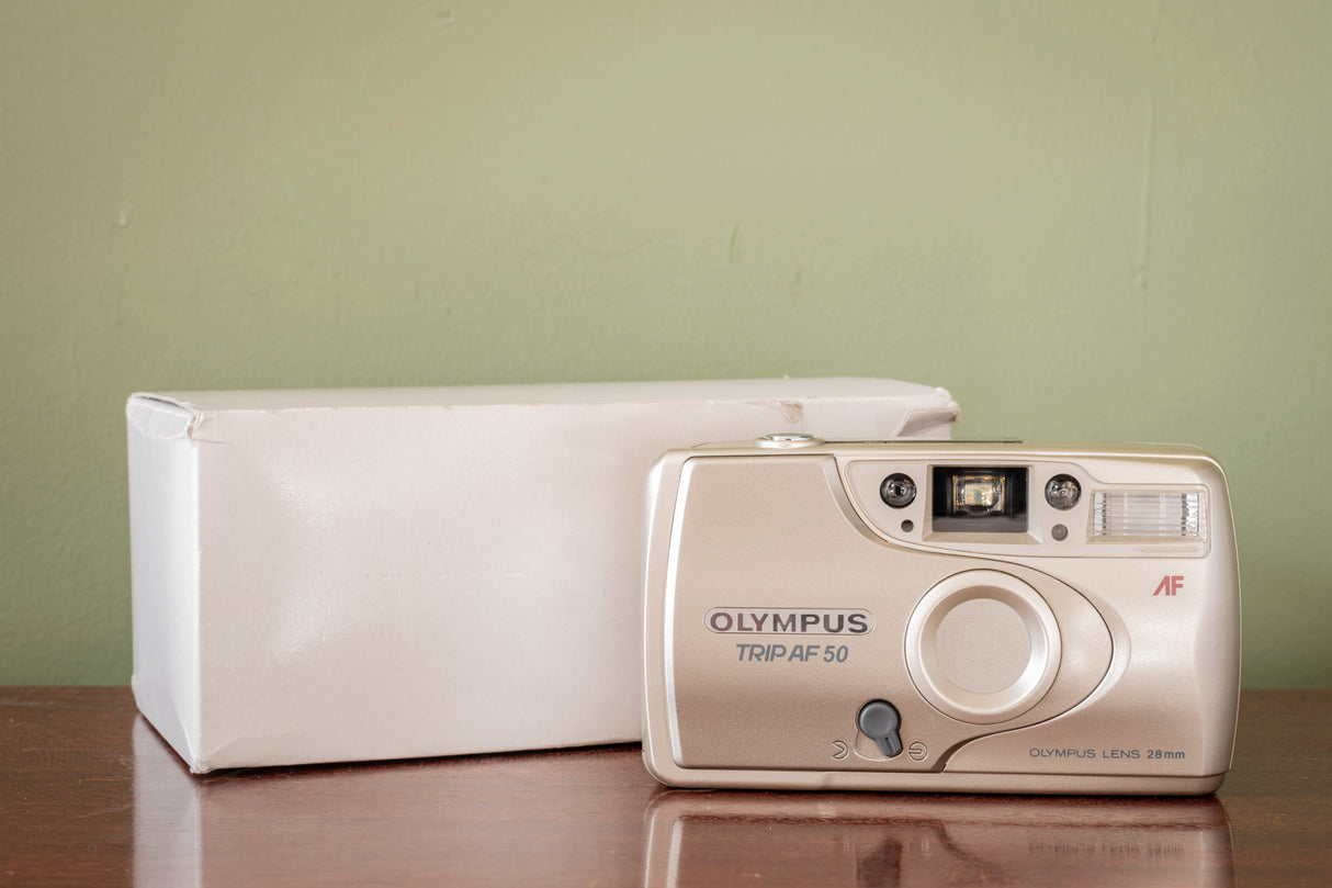 Mint Olympus Trip AF-50 35mm Point and Shoot Film Camera