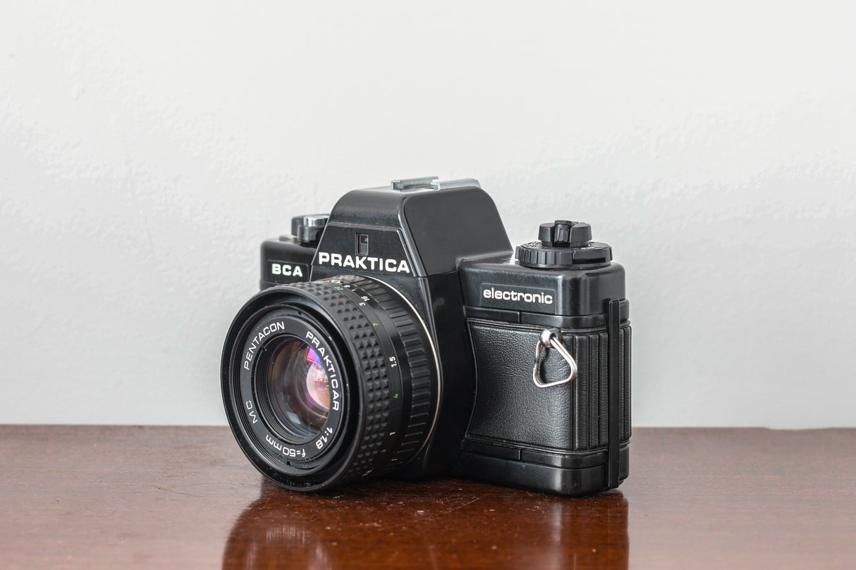 MINT Praktica BCA 35mm SLR Film Camera with Pentacon 50mm F1.8 MC Lens