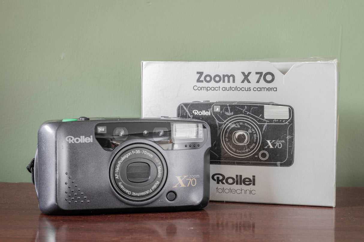 Rollei Zoom X70 35mm Film Point and Shoot Camera with Box & Manuals