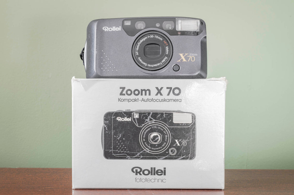 Rollei Zoom X70 35mm Film Point and Shoot Camera with Box & Manuals