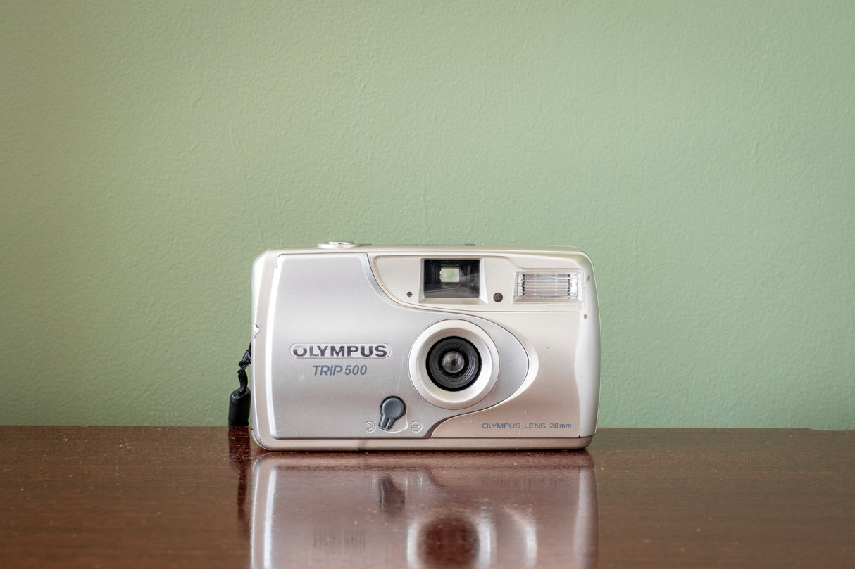 Boxed Olympus Trip 500 35mm Point and Shoot Film Camera