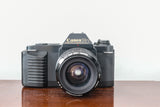 Canon T50 35mm SLR Film Camera with Komura 28mm F2.8 Lens