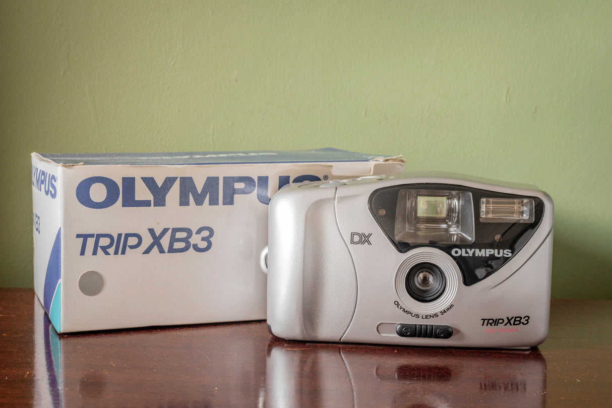 NEW Olympus Trip XB3 Big Finder 35mm Point and Shoot Film Camera - Silvero