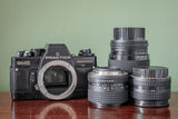 Stunning BOXED Praktica BMS 35mm SLR Film Camera + 3 Lenses