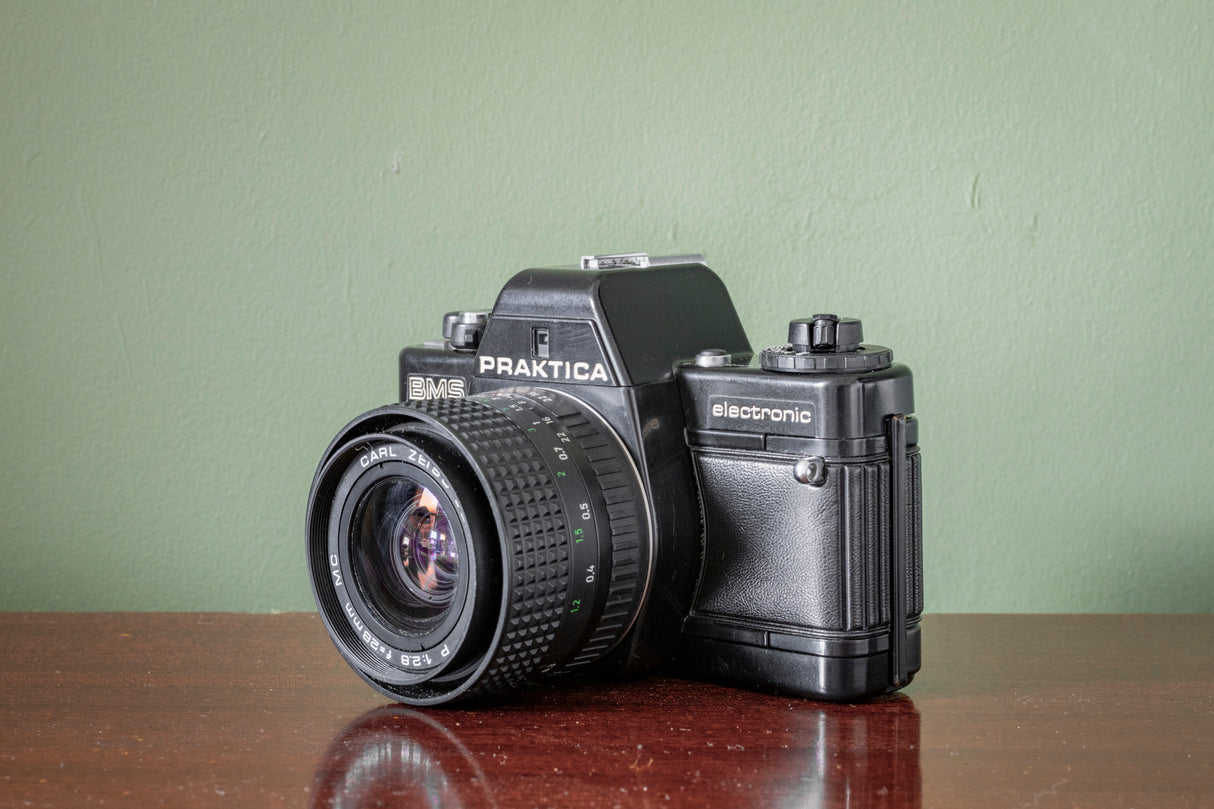 Stunning BOXED Praktica BMS 35mm SLR Film Camera + 3 Lenses