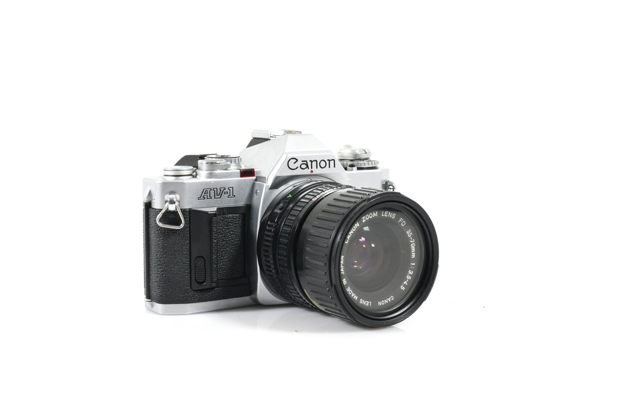 Canon AV-1 35mm SLR Film Camera with Canon FD 35-70mm F3.5-4.5 Lens