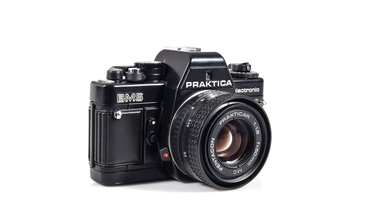 Praktica BMS 35mm Film Camera + Pentacon 50mm F1.8 Lens