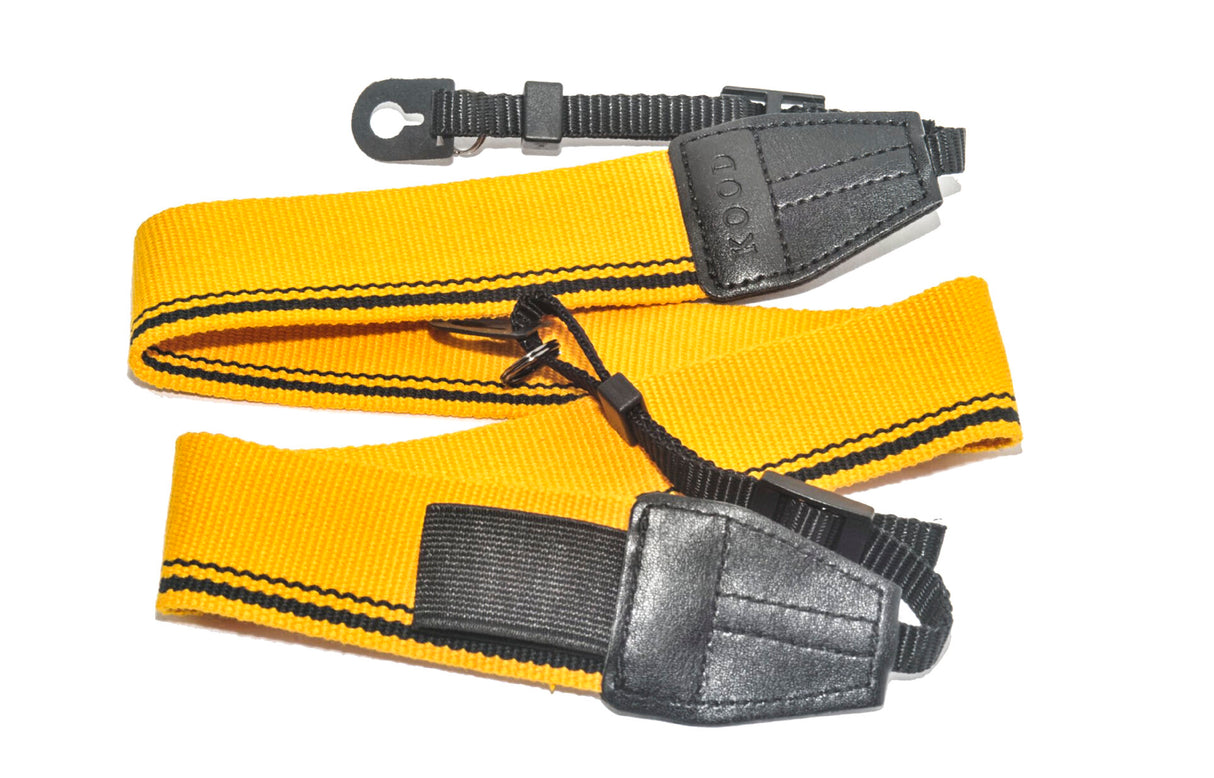 Kood High Quality Retro Style DSLR Camera Neck / Shoulder Strap Yellow and Black