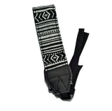 Retro Black and White Striped Camera Strap